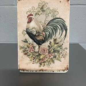 Vintage Rooster Decorative Plaque